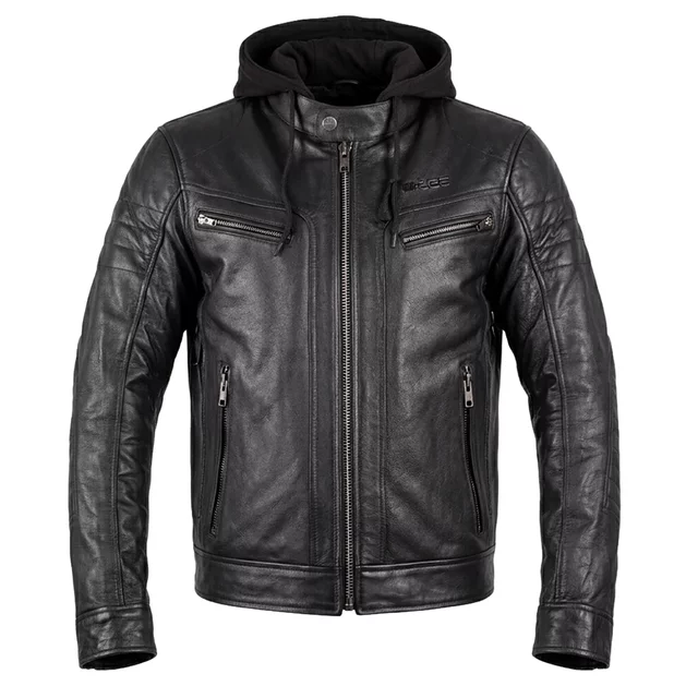 Leather Motorcycle Jacket W-TEC Murayo II - Black