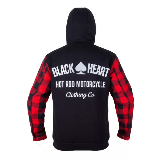 Motorcycle Hoodie W-TEC Black Heart Ramforge - Red-Black