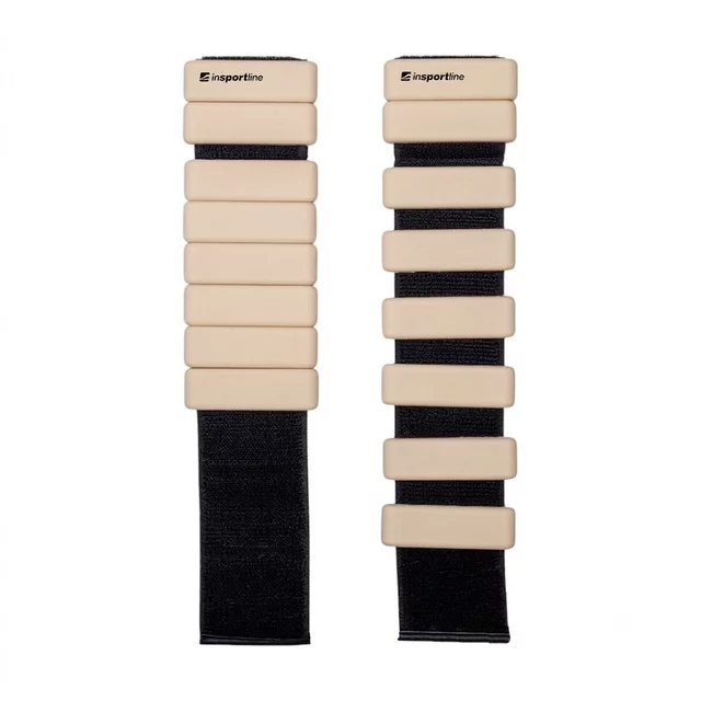 Ankle & Wrist Weights inSPORTline Brace 2 x 1 kg - mocha mousse
