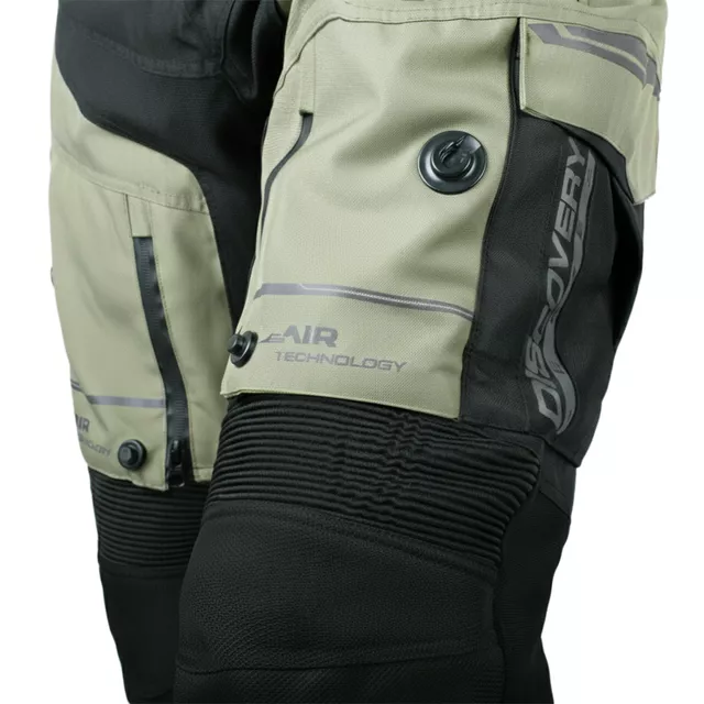 Motorcycle Pants W-TEC Karmal - černo-olivově zelená