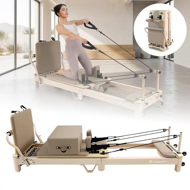 Pilates Reformer inSPORTline Comfolder EVO - Beige - Beige