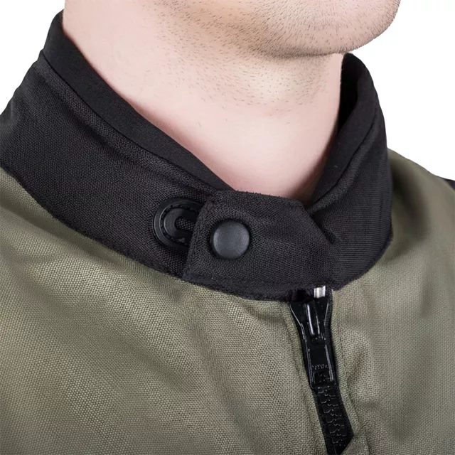 Touring Motorcycle Jacket W-TEC Karmal - černo-olivově zelená