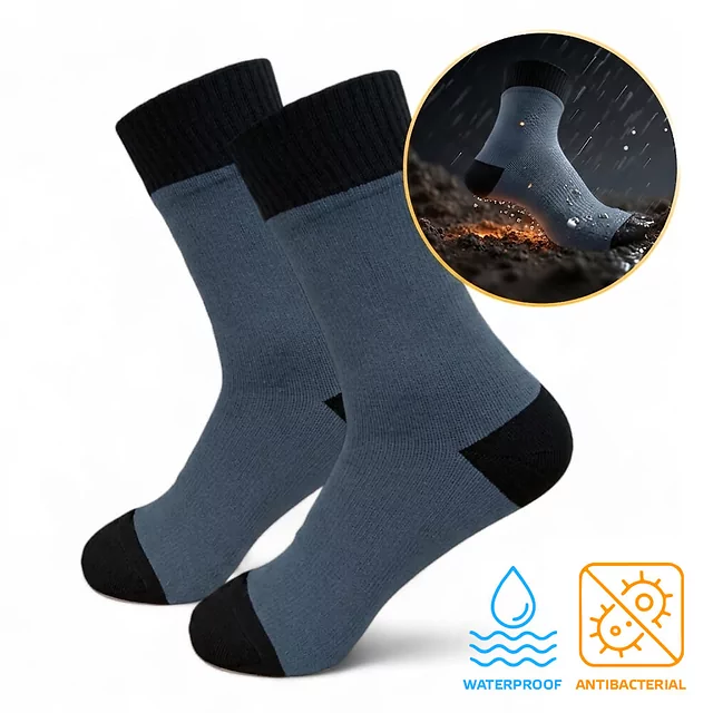 Waterproof Bamboo Socks inSPORTline Pantana AG+ Antibacterial - Blue
