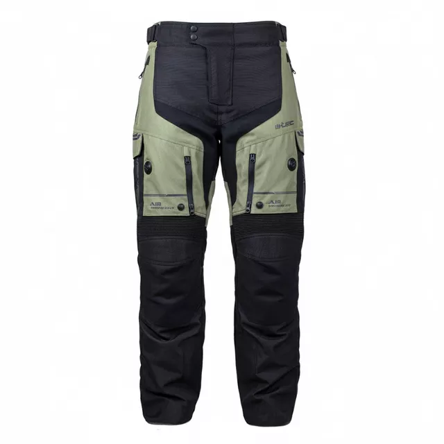 Motorcycle Pants W-TEC Karmal - černo-olivově zelená