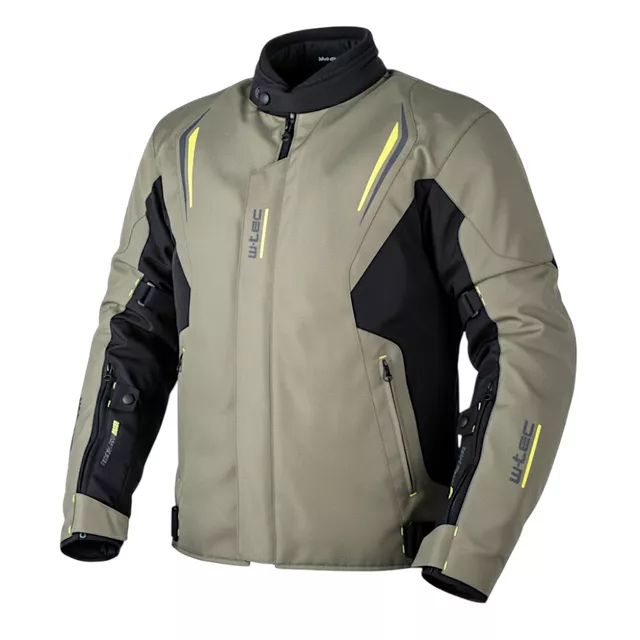 Touring Motorcycle Jacket W-TEC Karmal - černo-olivově zelená