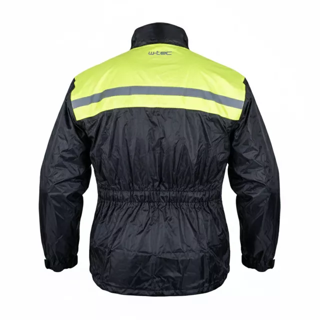 Motorcycle Rain Jacket W-TEC Nowet - Black-Fluo