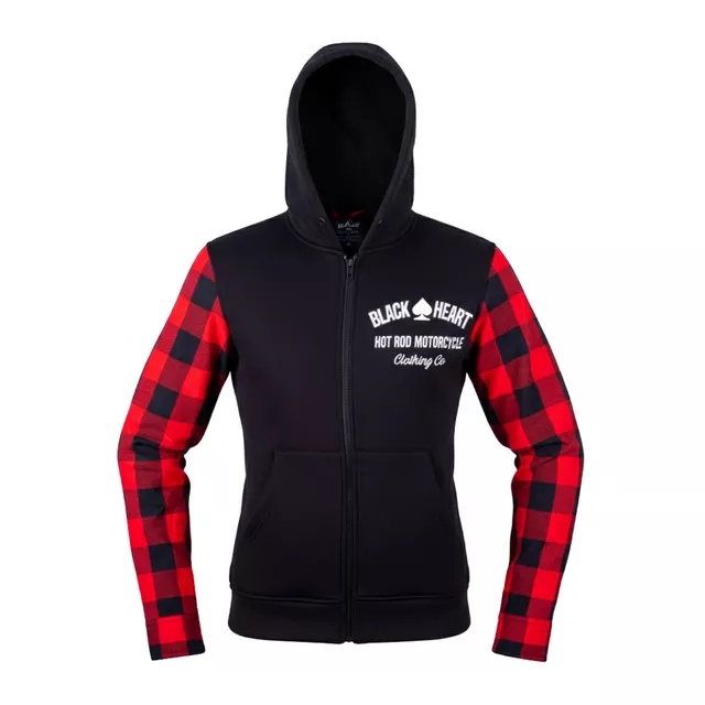Women’s Motorcycle Hoodie W-TEC Black Heart Ramforge Lady - Red-Black