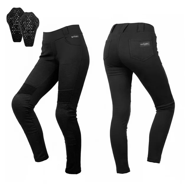Women’s Motorcycle Leggings W-TEC Lukrecia Evo - Black - Black