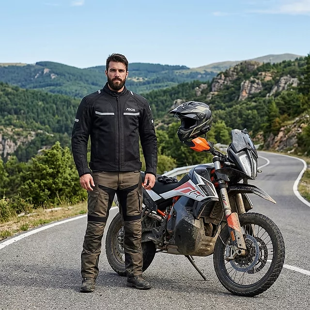Men’s Motorcycle Jacket BOS Libera - Black