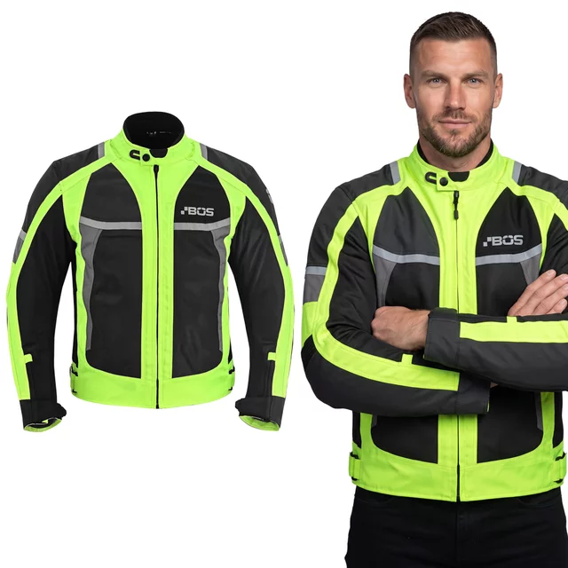 Men’s Motorcycle Jacket BOS Libera - Neon - Neon