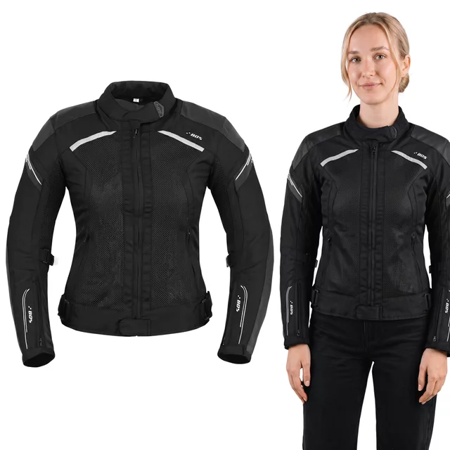 Women’s Summer Textile Motorcycle Jacket BOS Aylin - Black - Black