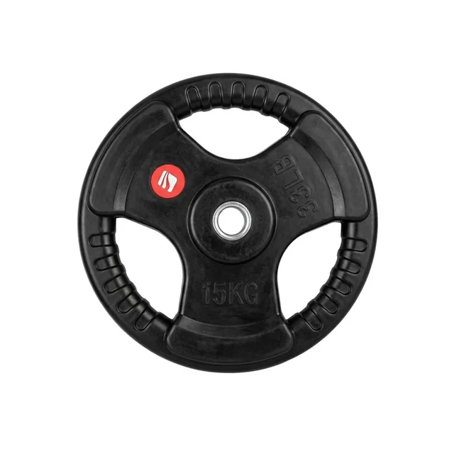 Rubber-Coated Weight Plate inSPORTline Graton 15 kg 30 mm
