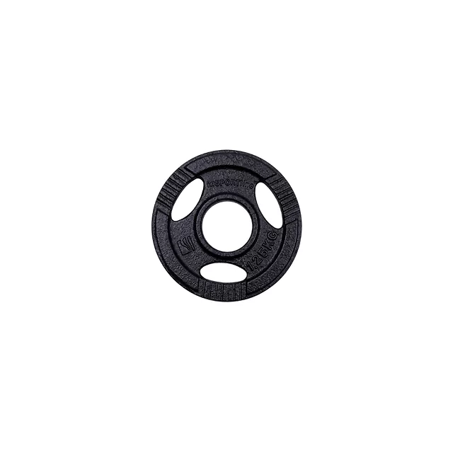 Cast Iron Olympic Weight Plate inSPORTline Hamerton Black 1.25 kg, 50 mm