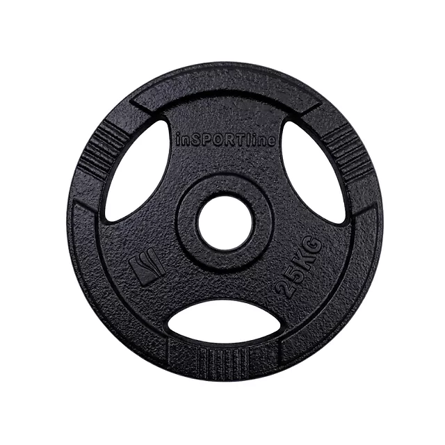 Cast Iron Olympic Weight Plate inSPORTline Hamerton Black 25 kg, 50 mm