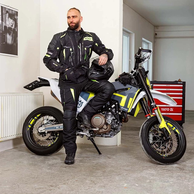 Motorcycle Pants W-TEC Aircross - Black-Grey