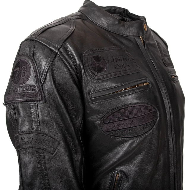 Women’s Leather Motorcycle Jacket W-TEC Urban Noir Lady