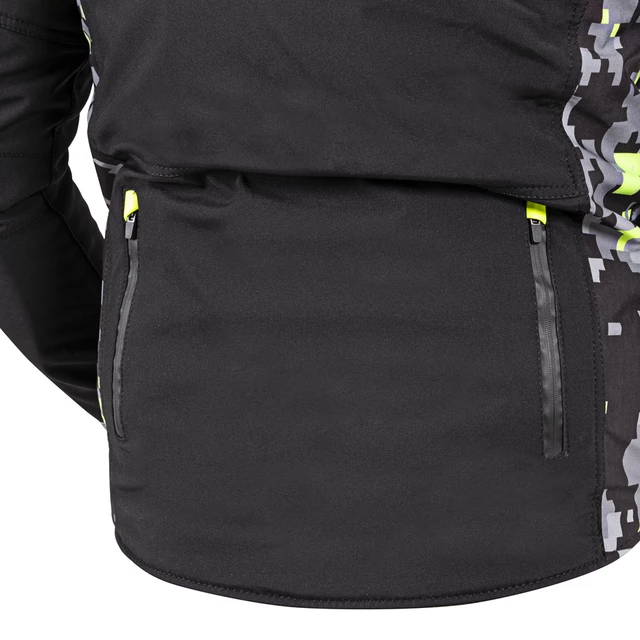 Men’s Softshell Motorcycle Jacket W-TEC Kybero - Black-Fluo