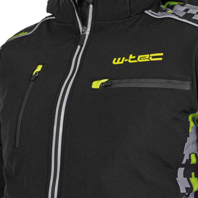 Men’s Softshell Motorcycle Jacket W-TEC Kybero - Black-Fluo
