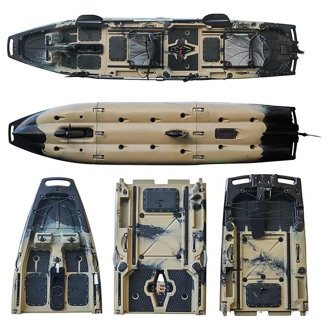 Pedal-Driven Modular Tandem Kayak inSPORTline Rhoner Duo