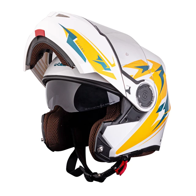 Flip-Up Motorcycle Helmet W-TEC Vexamo PI Graphic w/ Pinlock® - Black Graphic