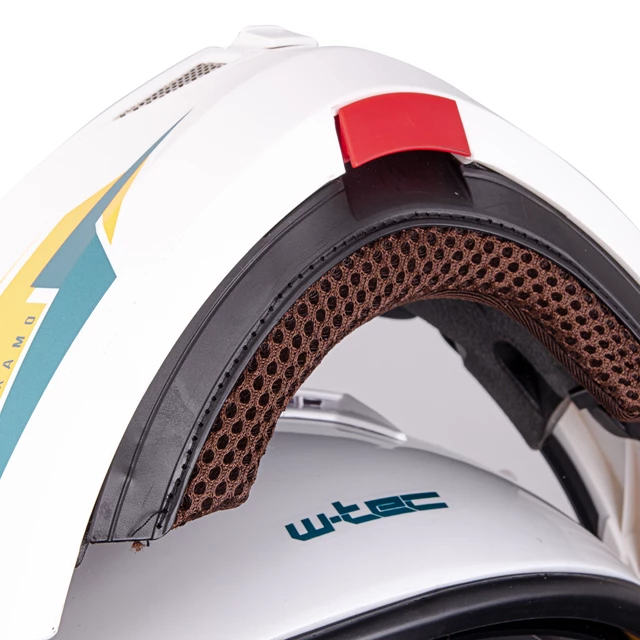 Flip-Up Motorcycle Helmet W-TEC Vexamo PI Graphic w/ Pinlock® - Black Graphic
