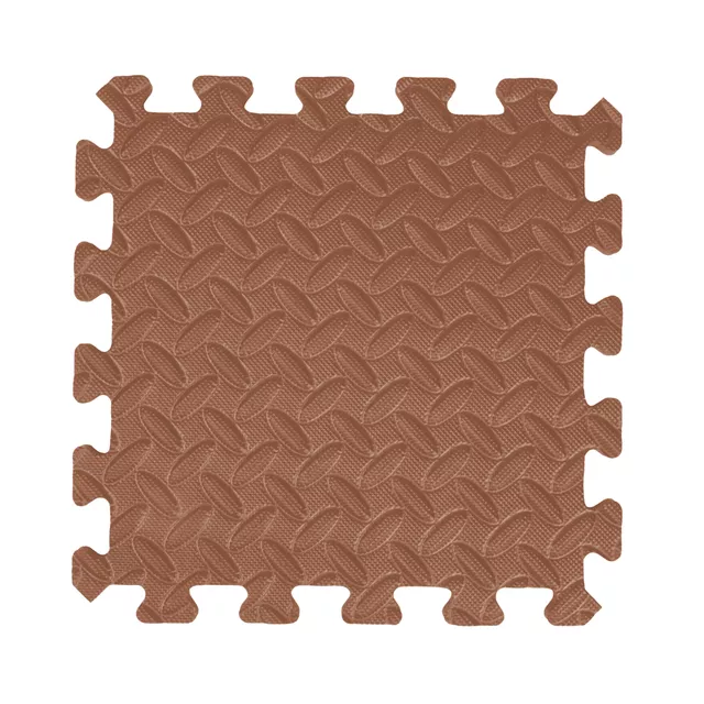 Puzzle mat inSPORTline Famkin (12 tiles, 18 edges) - mocha mousse