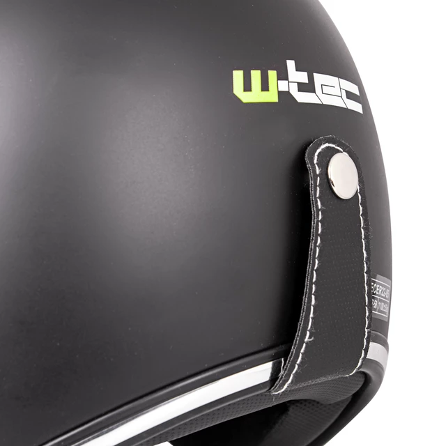 Motorcycle Helmet W-TEC YM-629 - Glossy Black with Brown Padding
