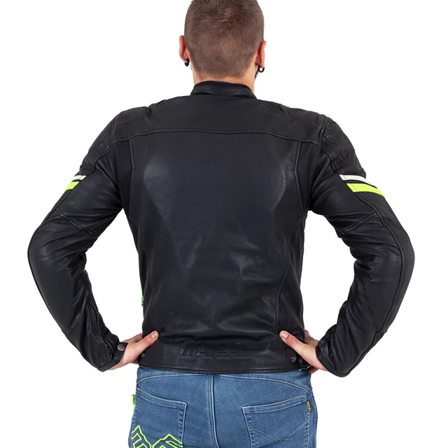 Leather Motorcycle Jacket W-TEC Montegi - Matte Black
