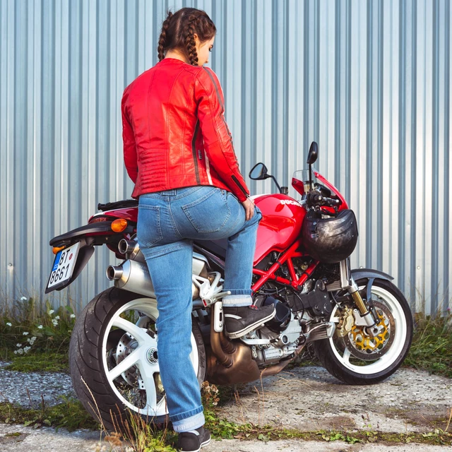 Women’s Moto Jeans W-TEC Panimali - Blue