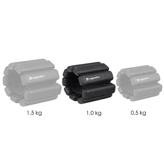 Ankle & Wrist Weights inSPORTline Brace 2 x 1 kg - mocha mousse