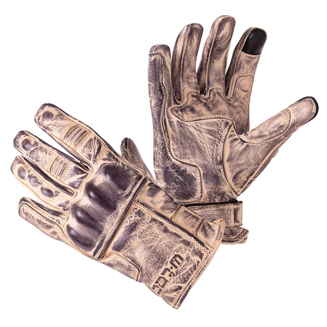 Motorcycle Gloves W-TEC Bresco - Black - Beige Romantic