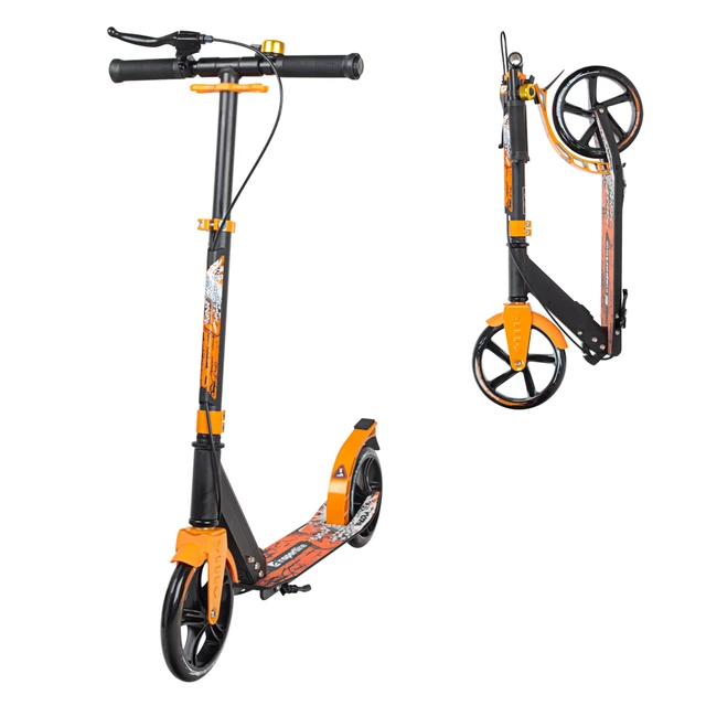 Scooter inSPORTline Fricola - Black-Turqouise - Black-Orange