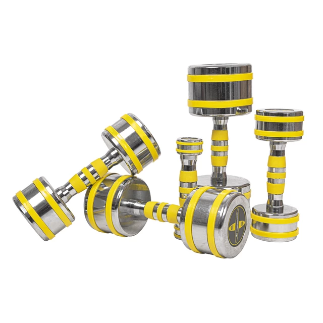 Chrome Dumbbell inSPORTline Yellsteel 3 kg