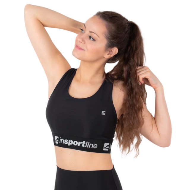Women’s Bra Top inSPORTline Azareta – Larger Sizes - Black