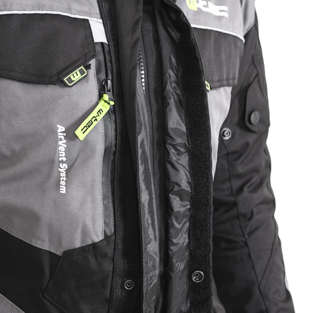 Men’s Motorcycle Jacket W-TEC Burdys Evo - Black-Grey-Red
