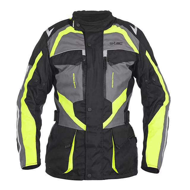 Women’s Motorcycle Jacket W-TEC Radana - Black-Grey-Green