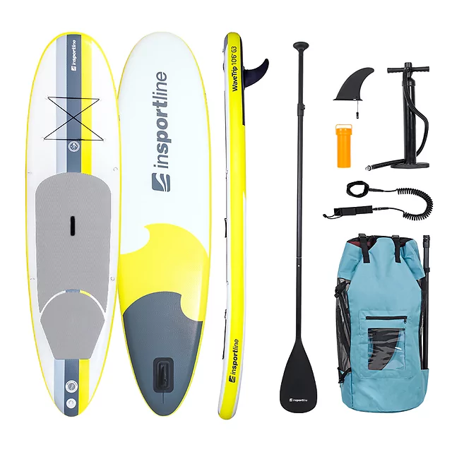 Paddle Board w/ Accessories inSPORTline WaveTrip 10’6” G3 - Yellow