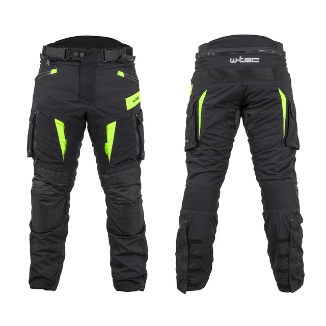 Motorcycle Pants W-TEC Aircross - Black-Grey - Black-Fluo Yellow