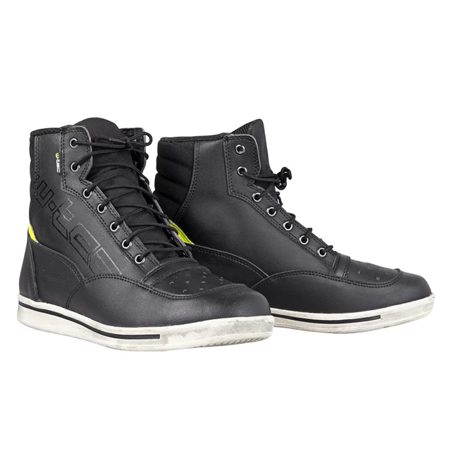 Motorcycle Shoes W-TEC Culabus - Black-Grey - Black-Fluo