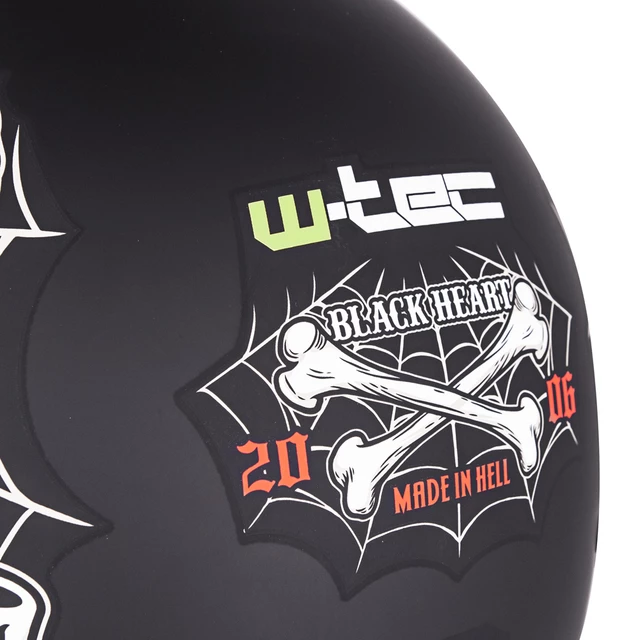 Motorcycle Helmet W-TEC Web Skull V535
