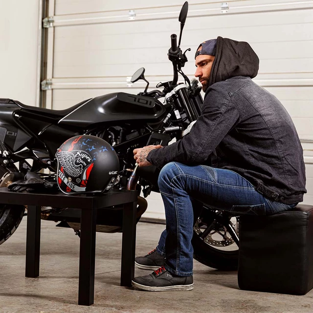 Motorcycle Helmet W-TEC Café Racer - Big Star