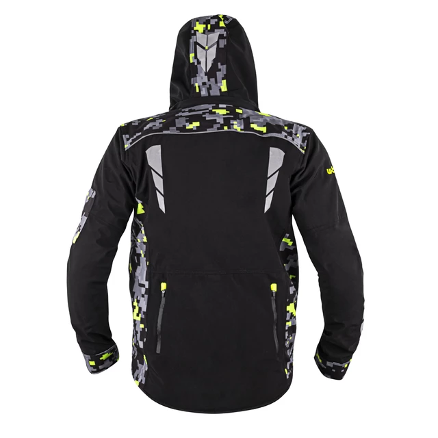 Men’s Softshell Motorcycle Jacket W-TEC Kybero - Black-Fluo