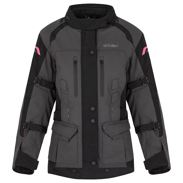 Women’s Motorcycle Jacket Barbata - černo-šedo-růžová