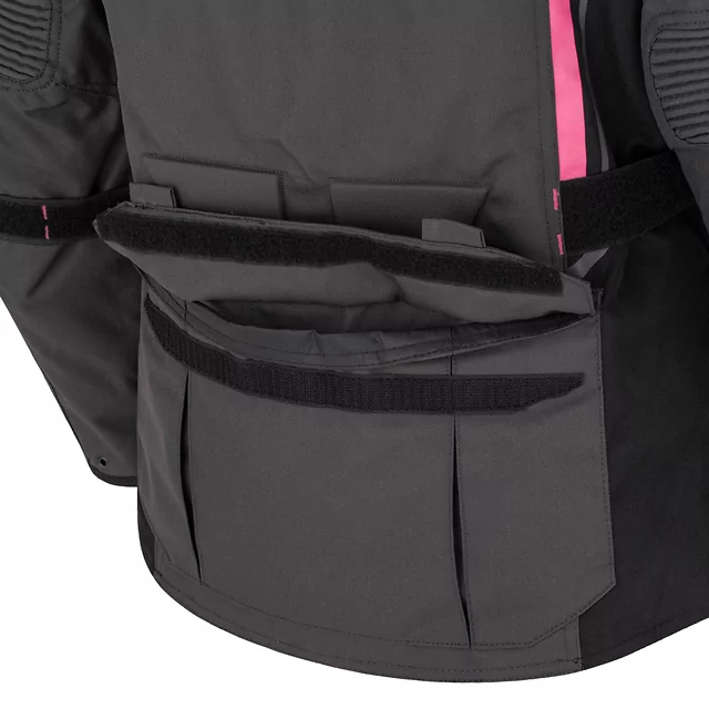 Women’s Motorcycle Jacket Barbata - černo-šedo-růžová