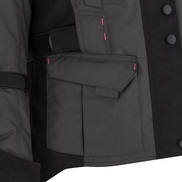 Women’s Motorcycle Jacket Barbata - černo-šedo-růžová