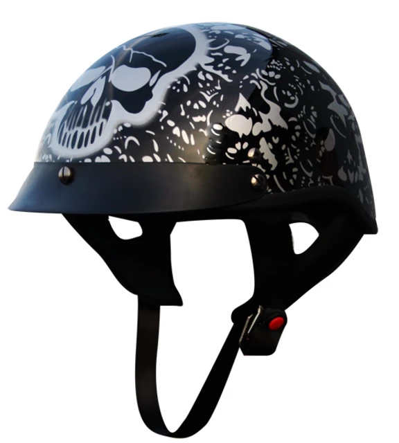 WORKER V530 Motorcycle Helmet - Black Skull