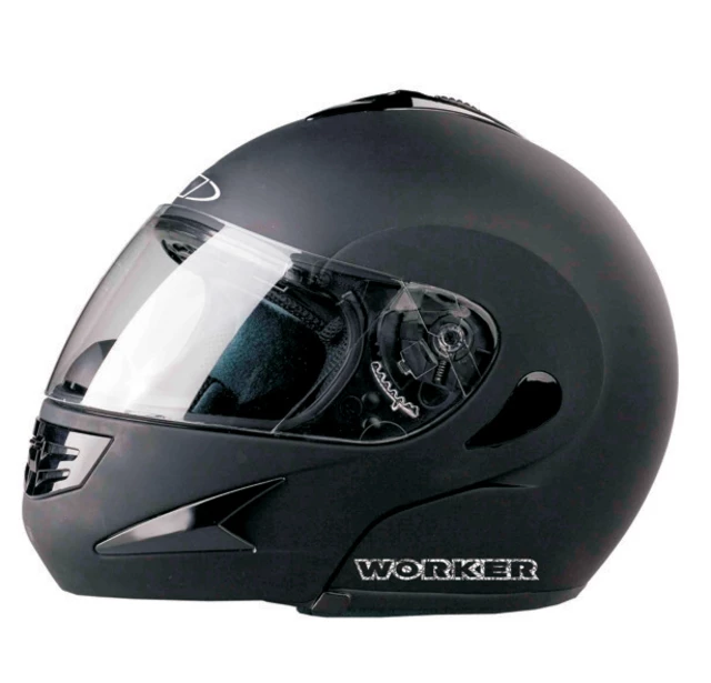WORKER V200 Motorcycle Helmet - Black