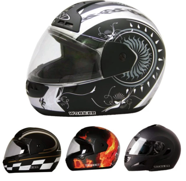 WORKER MAX603 Motorcycle Helmet - Black