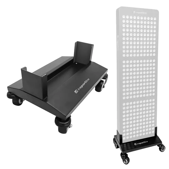 Roller Stand for LED Infrared Light Therapy Panel inSPORTline Lustar - Black - Black