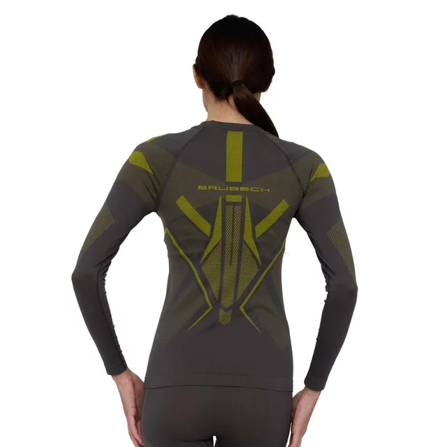 Women’s Long-Sleeve Performance Shirt Brubeck Dry LS1736W - Black/Graphite